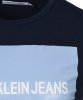 T-shirt koszulka Calvin Klein Jeans męska z okrągłym dekoldem duże logo granatowa